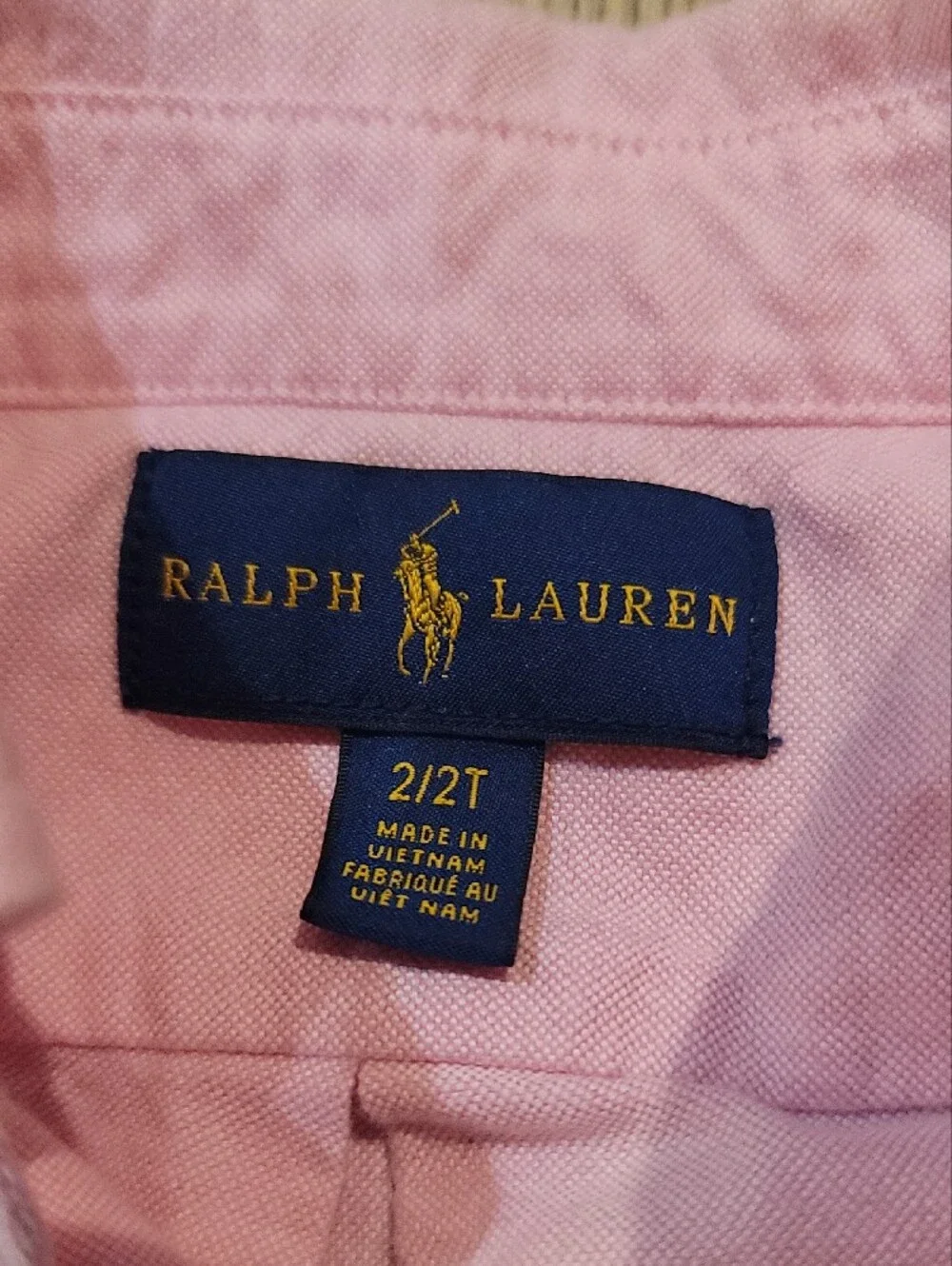 Ralph Lauren Light Pink Button-Up Oxford Shirt for Kids 2T